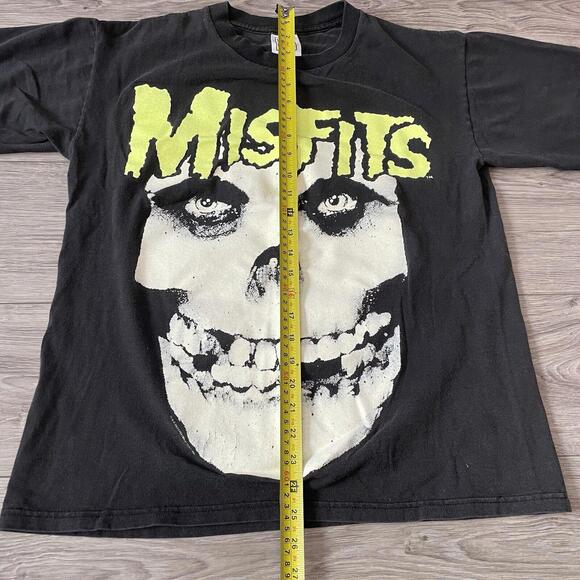 Vintage 1997 Misfits Double Sided Fiend Skull Glow In The Dark T Shirt L Punk - Picture 5 of 8
